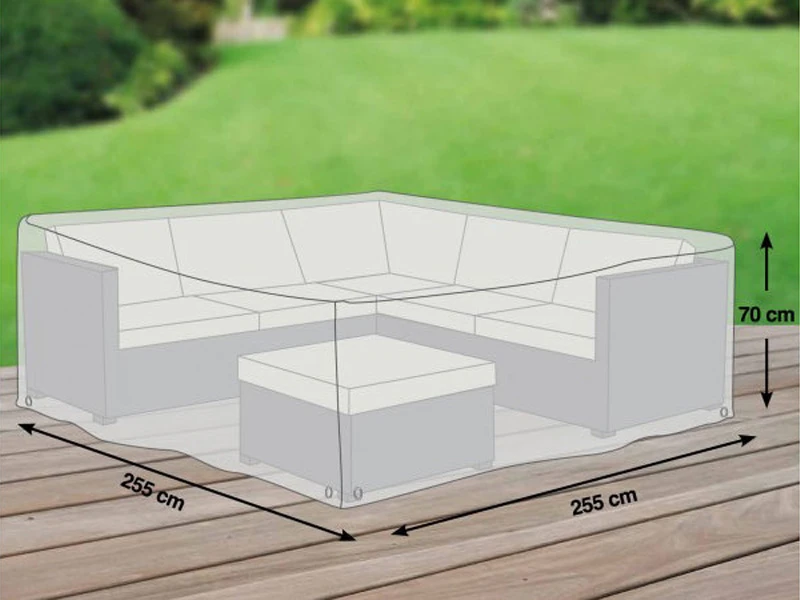 L alakú kerti ülőgarnitúra takaróponyva  (255x255x80 cm)